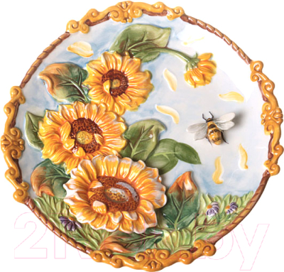 Декоративная тарелка Lefard Подсолнухи / 59-567