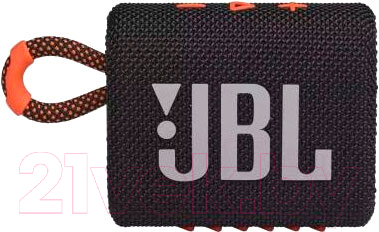 Портативная колонка JBL Go 3 (черный/оранжевый)
