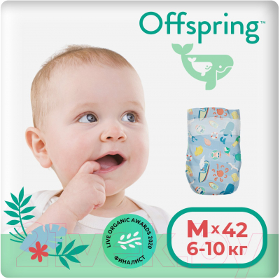 Подгузники детские Offspring M 6-10кг Сидней / OF01M42S (42шт)