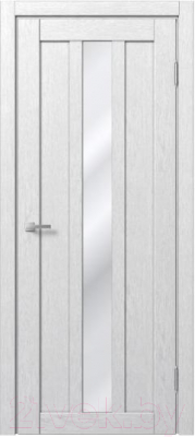 Дверь межкомнатная MDF Techno Dominika PP 405 50x200 (дуб аляска белый/лакобель белый)