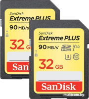 

Карта памяти SanDisk, Extreme Plus SDHC 2x32GB (SDSDXWF-032G-GNCI2)