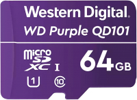 Карта памяти Western Digital Purple SC QD101 microSDHC 64GB (WDD064G1P0C) - 