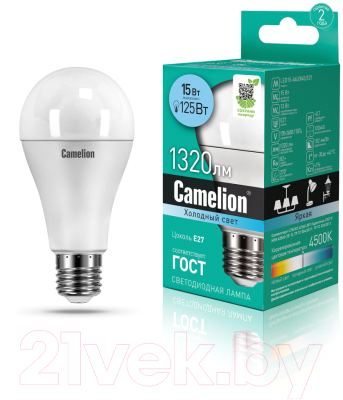 Лампа Camelion LED15-A60-845-E27 / 12186
