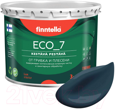 Краска Finntella Eco 7 YO / F-09-2-3-FL009 (2.7л, сине-зеленый)