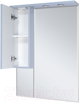 Шкаф с зеркалом для ванной Misty Терра 70 / П-Тер02070-0501Л