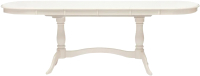 Обеденный стол Tetchair Siena раскладной 150+35+35x80x75 (дерево гевея/Ivory White/слоновая кость) - 