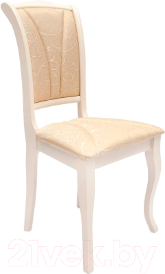 Стул Tetchair Opera 45x53x97 (дерево гевея/Ivory White/слоновая кость/ткань бежевая)