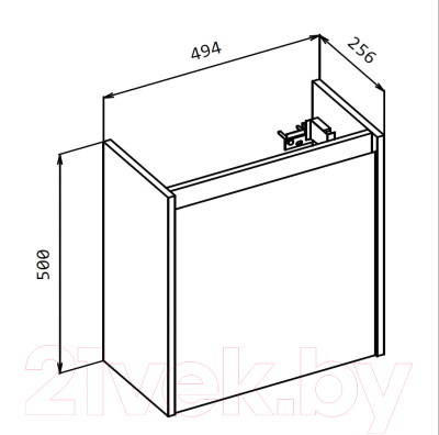 Купить Тумба под умывальник BelBagno KRAFT MINI-500/260-1A-SO-RNN-L  