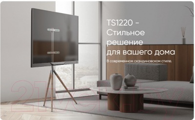 Стойка для ТВ/аппаратуры Onkron TS1220 (черный)