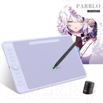 Графический планшет Parblo Intangbo M (фиолетовый)