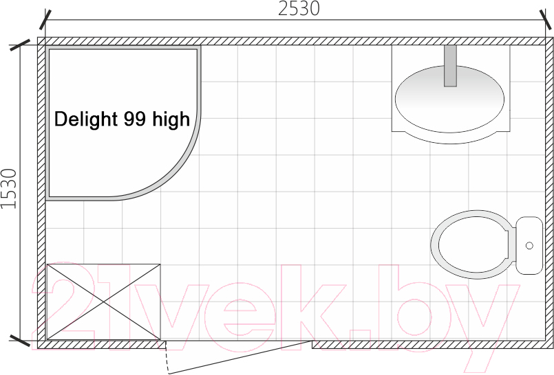 Душевая кабина Domani-Spa Delight 99 High / DS01D99HWM10 (белый/сатин-матированное стекло) — фото 5