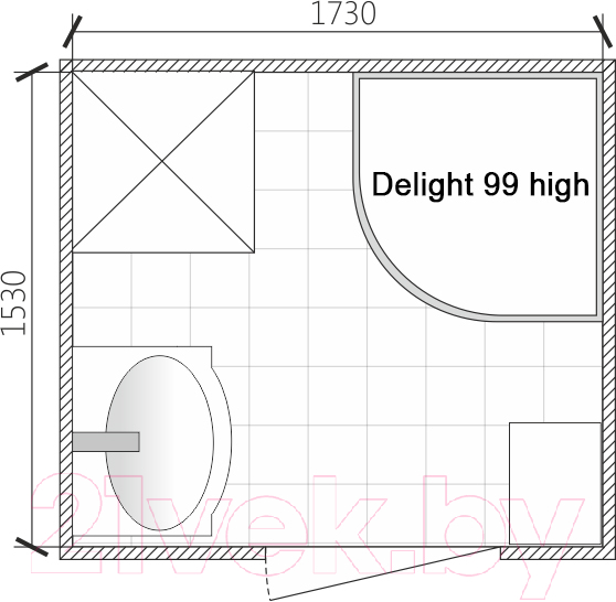 Душевая кабина Domani-Spa Delight 99 High / DS01D99HWM10 (белый/сатин-матированное стекло) — фото 6