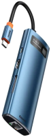 

Док-станция для ноутбука Baseus, Metal Gleam Series 8-in-1 Type-C / WKWG000103