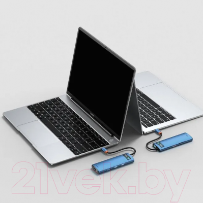 Док-станция для ноутбука Baseus Metal Gleam Series 8-in-1 Type-C / WKWG000103 (синий)