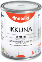 Краска Finntella Ikkuna для деревянных окон и дверей / F-34-0-1 (900мл, белый) - 