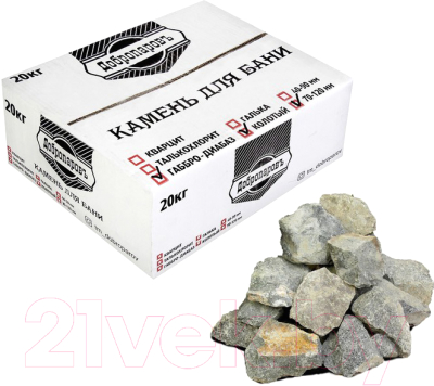 Изображение товара Камни для бани Добропаровъ Габбро-диабаз 3294482 (20кг)