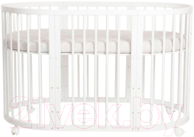Детская кровать-трансформер Incanto Mimi 7 в 1 с пластиковой накладкой (белый)