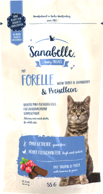 Лакомство для кошек Bosch Petfood Sanabelle Trout & Cranberry (55г)