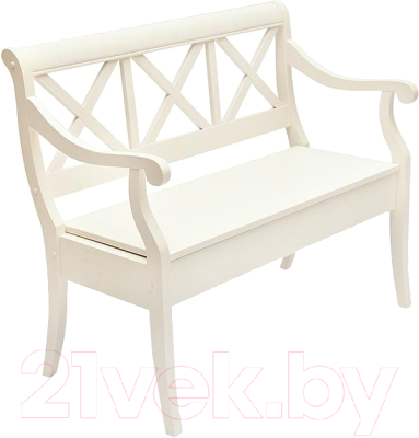 Скамья садовая Tetchair Albizzi (дерево гевея/Pure White)