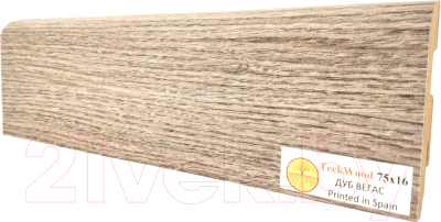 Плинтус Teckwood МДФ 75x16x2150 (дуб вегас)