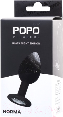 Пробка интимная ToyFa Popo Pleasure / 731438 (S, черный)
