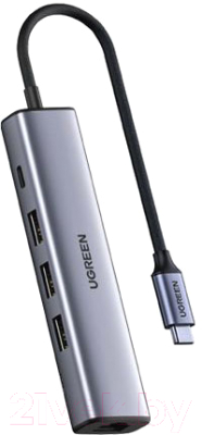 USB-хаб Ugreen CM475 / 20932 (серый)
