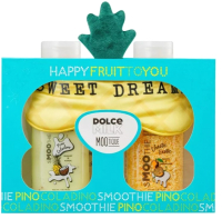 

Набор косметики для тела Dolce Milk, Гель д/душа+Соль д/ванны Pino Coladino+маска д/сна Ананас