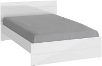 Полуторная кровать НК Мебель Gloss 140x200 / 72374515 (белый/белый глянец) - 