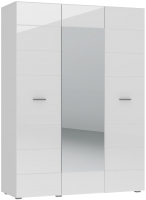 Шкаф НК Мебель Gloss 3-х дверный / 72374528 (белый/белый глянец) - 