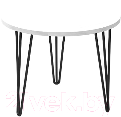Журнальный столик Stoly By Версаль СтК-1.1.Вс 500x400 / 3080 (белый структурный/черная опора)