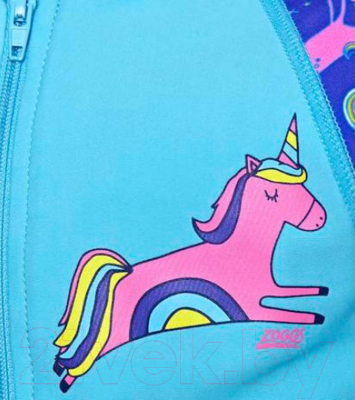 Гидрокостюм для плавания детский ZoggS Rainbow Unicorn All In One / 7069205 (р-р 06-07Y/26, голубой)