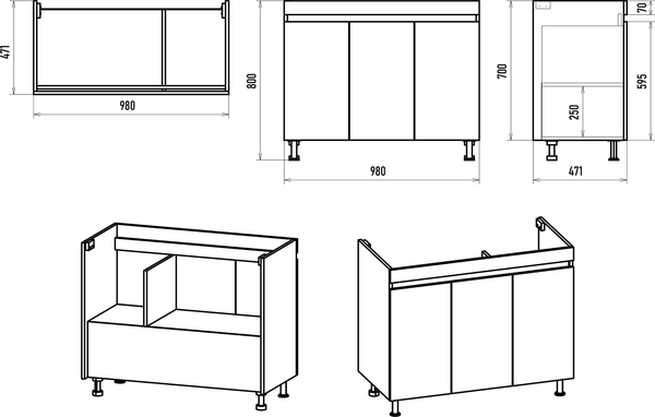 Купить Тумба под умывальник Misty Енисей 100 / Э-Ени01100-0112Я в Слуцке