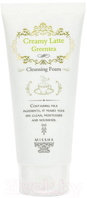 Пенка для умывания Missha Creamy Latte Green Tea Cleansing Foam (172мл)