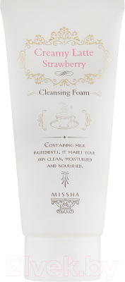 Пенка для умывания Missha Creamy Latte Strawberry Cleansing Foam (172мл)