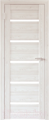 Дверь межкомнатная Юни Бона 01М 40x200 (лиственица сибиу/стекло белое)