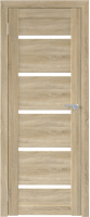 Дверь межкомнатная Юни Бона 01М 60x200 (дуб сонома/стекло белое) - 