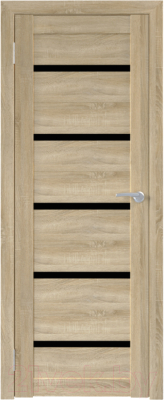 Изображение товара Дверь межкомнатная Юни Бона 01М 80x200 (дуб сонома/стекло черное)