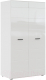 Шкаф НК Мебель Gloss 2-х дверный / 71373114 (белый/белый глянец) - 