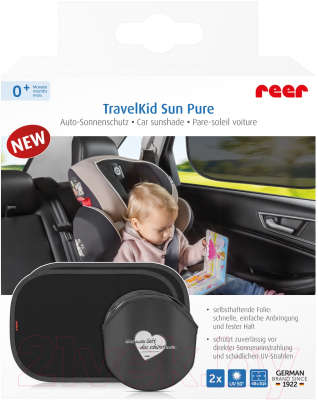 Защитная шторка Reer TravelKid Sun Pure / 86121 (черный)
