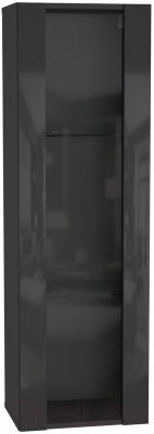 Шкаф навесной НК Мебель Point тип-21 / 71774438 (черный/черный глянец)