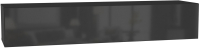 Шкаф навесной НК Мебель Point тип-30 / 71774444 (черный/черный глянец) - 