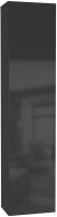 Шкаф навесной НК Мебель Point тип-40 / 71774450 (черный/черный глянец) - 