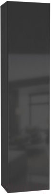 Шкаф навесной НК Мебель Point тип-40 / 71774450 (черный/черный глянец)