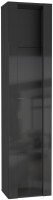 Шкаф навесной НК Мебель Point тип-41 / 71774453 (черный/черный глянец) - 