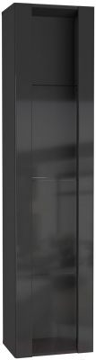 Шкаф навесной НК Мебель Point тип-41 / 71774453 (черный/черный глянец)