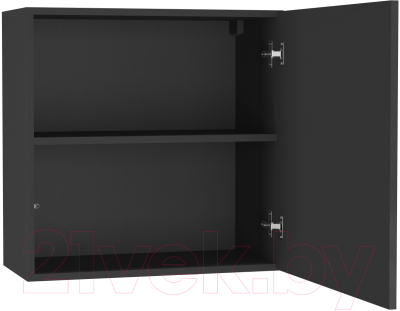 Шкаф навесной НК Мебель Point тип-60 / 71774465 (черный/черный глянец)