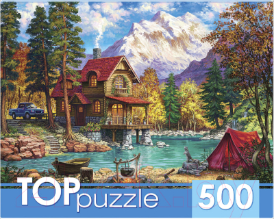 Пазл Top Puzzle Домик у озера в горах / ХТП500-6819 (500эл)
