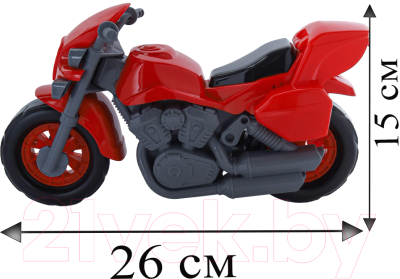 Мотоцикл игрушечный РЫЖИЙ КОТ Харли / И-3411 (красный)
