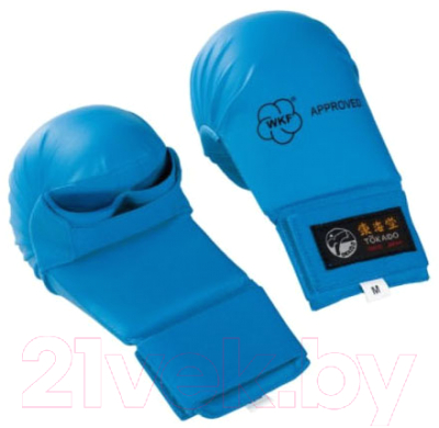 Перчатки для карате Tokaido Karate Mitts Without Thumb / TOK-KM-01-WKF/PK-3 (L, синий)