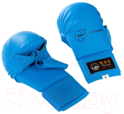 Перчатки для карате Tokaido Karate Mitts Without Thumb / TOK-KM-02-WKF/PK-3 (L, синий)